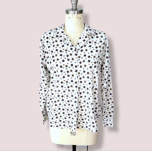 Vintage- 80s- Button-Down Printed Shirt- M - Picture 2 of 6